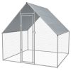 Outdoor Chicken Cage Galvanized Steel 6'6"x6'6"x6'3"