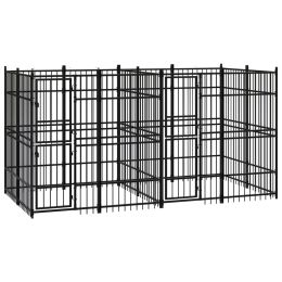 Outdoor Dog Kennel Steel 79.3 ftÂ²