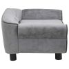 Dog Sofa Gray 28.3"x17.7"x11.8" Plush