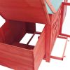 Chicken Coop with Nest Box Red 76"x26.8"x41" Solid Firwood